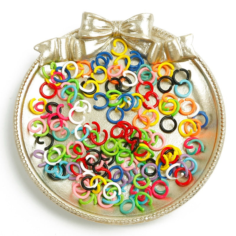 Colorful DIY Keychain Jump Rings (8mm, 1.2mm wire)