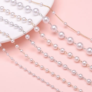 50cm ABS Pearl Copper Chain Jewlery Making Supplies