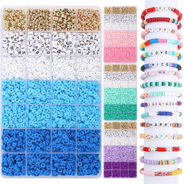 Polymer Clay Alphabet Bead Accessory Set - 28 Grids