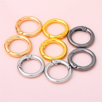Alloy Spring Ring Clasps Keychain (Gold-Plated Multi-Size)