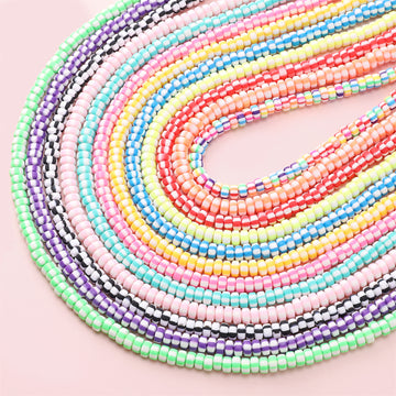 Polymer Clay Flat Rondelle Beads DIY Jewelry Kit