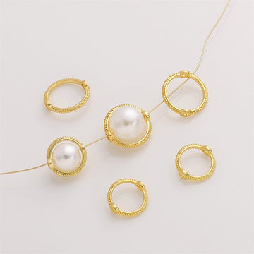 18K Copper Color-Preserving Double Ring Bead