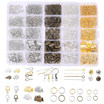 DIY Earring Findings and Necklace Accessories Set - 10 Grids