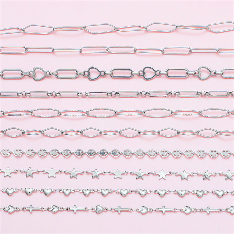 Stainless Steel Cross & Heart Chain Extender