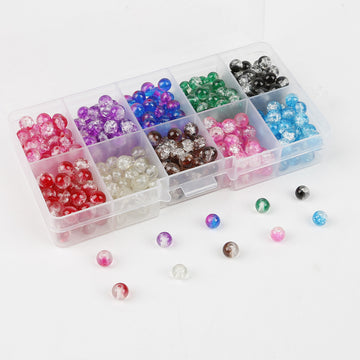 Popping Beads Glass Beads Cracked Floral Set-6mm/8mm