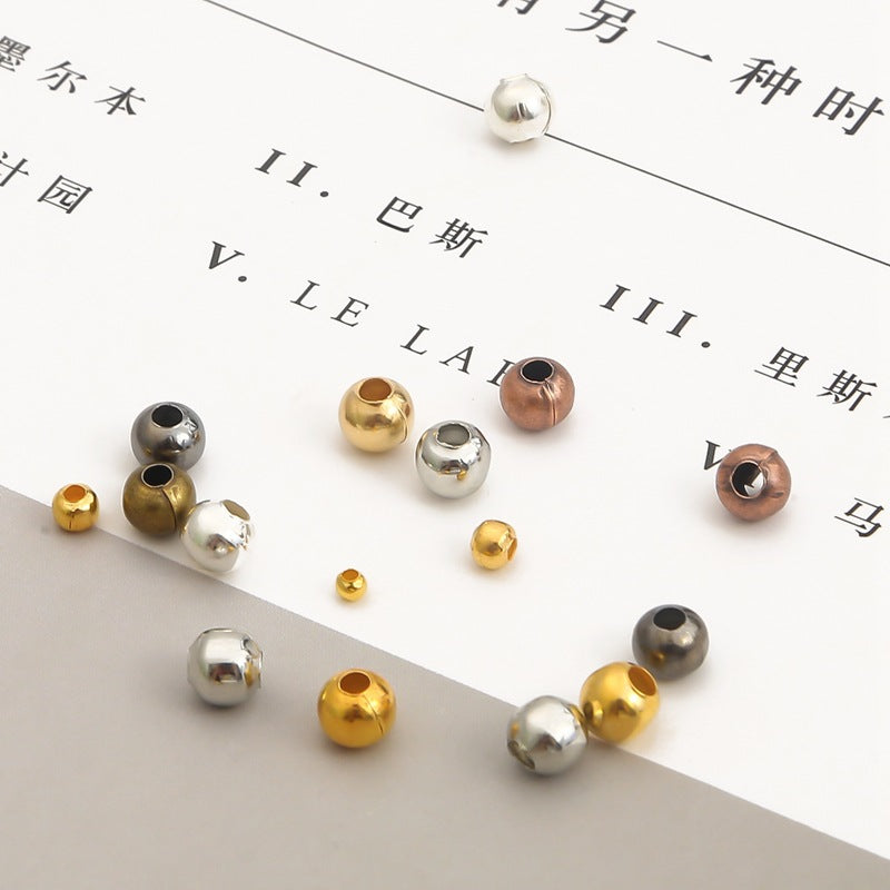 DIY Iron Round Spacer Beads Beading Jewelry Making