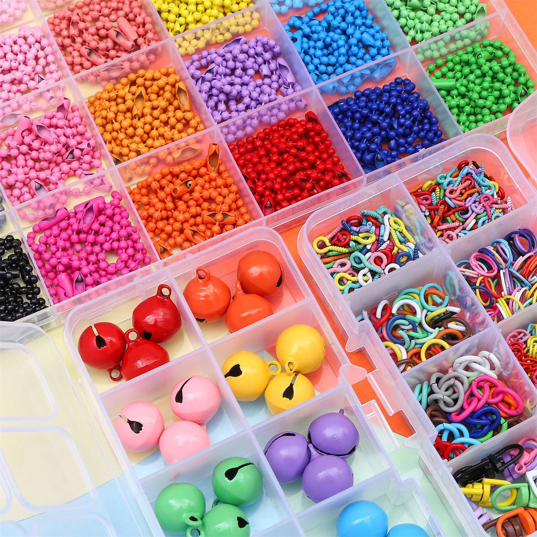 DIY colorful metal keychain accessories set