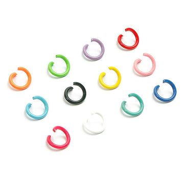 Colorful DIY Keychain Jump Rings (8mm, 1.2mm wire)