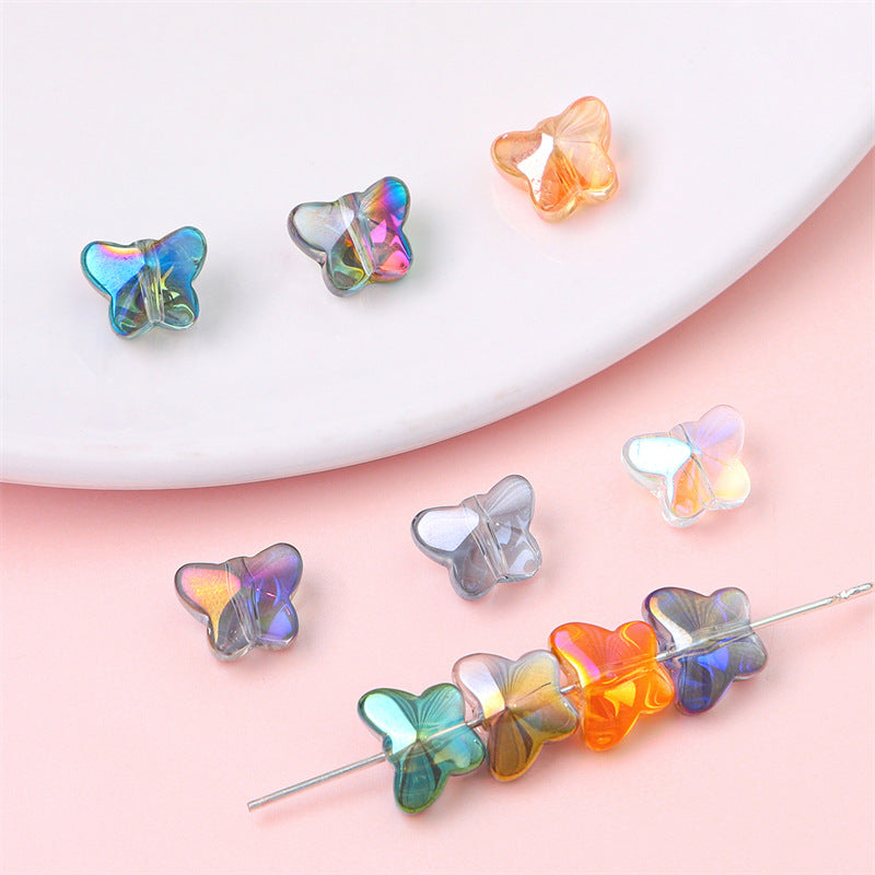 Glass Butterfly Crystal Beads Jewelry Making Accessories