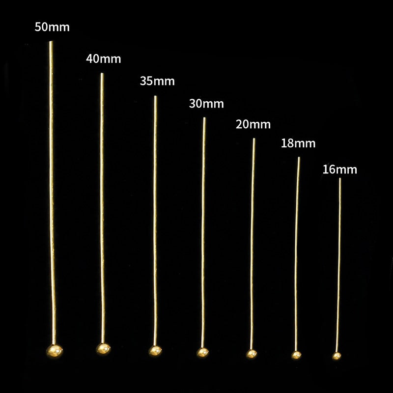 Copper Ball Head Pins - Jewelry Making Essentials