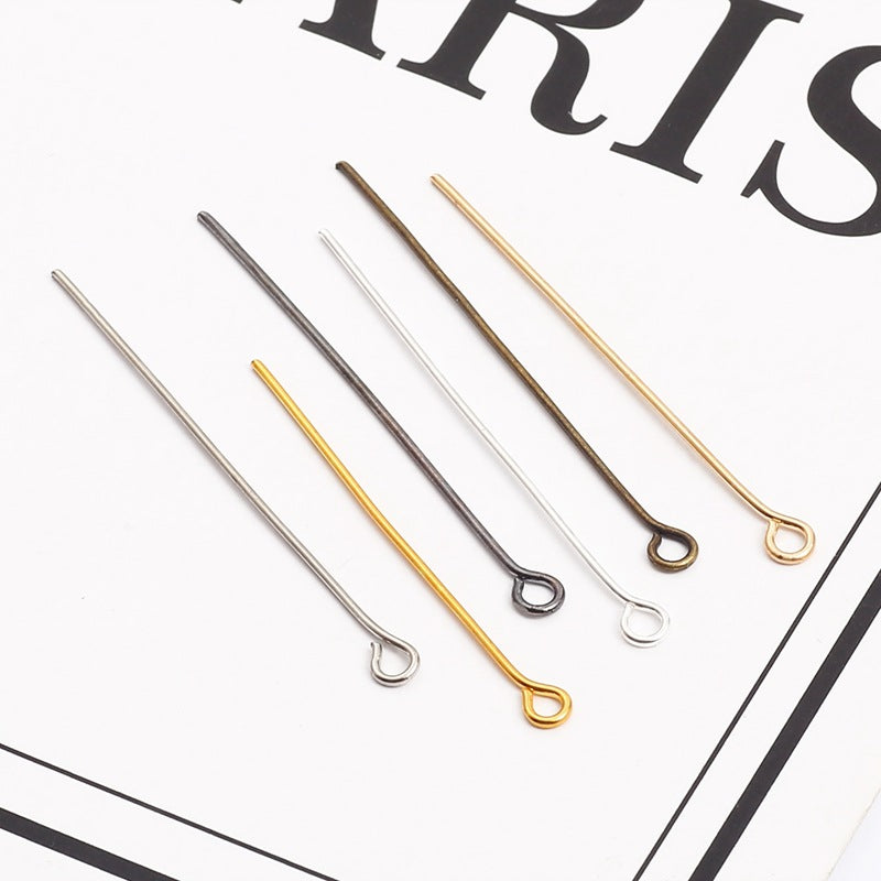 Iron 9-Shaped Pins For Earring Making(Multi-Size & Color Options)