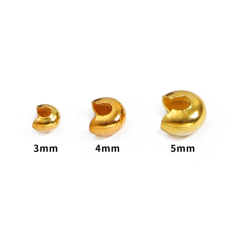 Iron Crimp Beads with Open Ends (Multi-Finish Options)