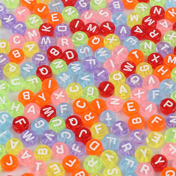 Acrylic Letter Beads Bright Color