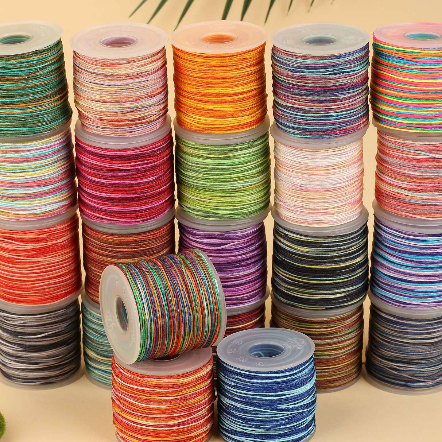 0.7mm Multicolor Nylon Braiding Thread for Jewelry & Handmade Beadwork