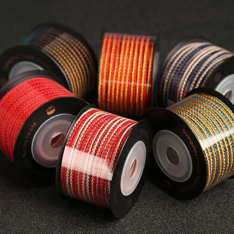 Dragon Boat Style 3.5mm Handwoven Cord, 8-Strand Craft Rope for Bracelet Making, Decorative Knotting & DIY Projects