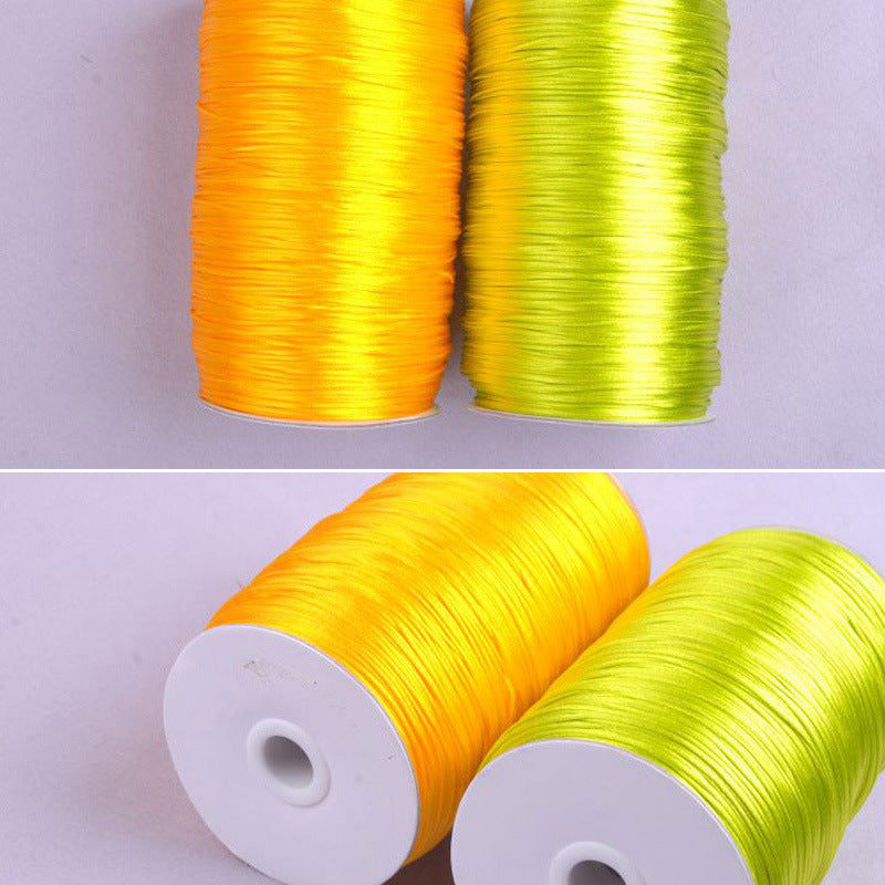 1.5mm Chinese Knot Nylon Cord for DIY Braiding, Korean Silk Craft String, Jewelry Making Cord, Fade-Resistant Weaving Rope, 500m Bulk Roll
