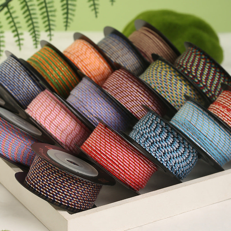 1.2mm Decorative Cotton Polyester Braiding Cord for Handmade Jewelry, 8-Strand Weave Rope for Bracelets & DIY Craft Projects