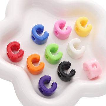 10pcs Acrylic Large Hole Alphabet Beads-C