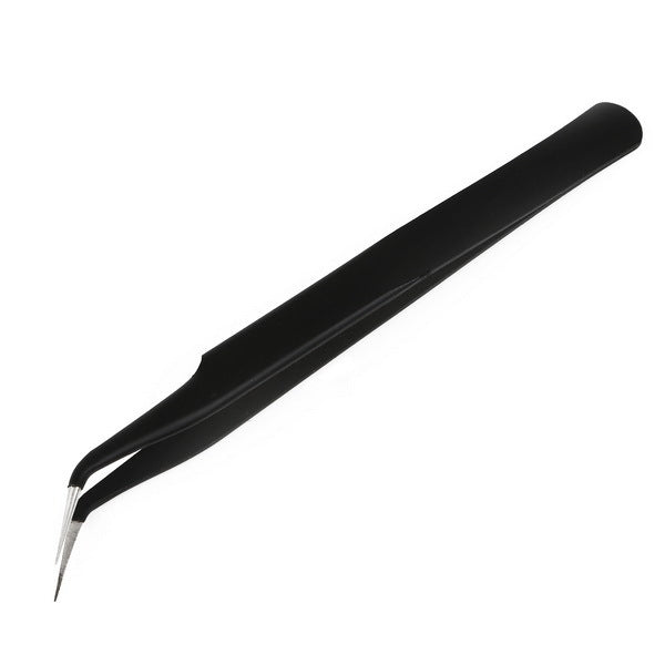 Stainless Steel Jewelry Tweezers (12cm, Straight & Curved Tip)