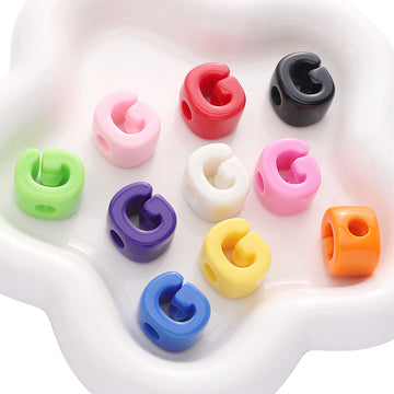 10pcs Acrylic Large Hole Alphabet Beads-G