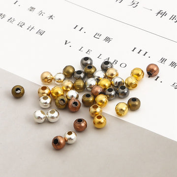 DIY Iron Round Spacer Beads Beading Jewelry Making