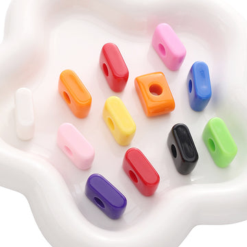 10pcs Acrylic Large Hole Alphabet Beads-I