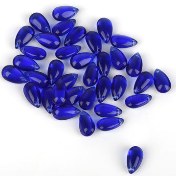 8*14mm Blue Series Glass Teardrop Petal Beads Pendants