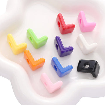 10pcs Acrylic Large Hole Alphabet Beads-L