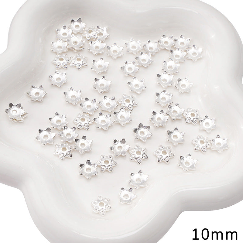 Alloy Receptacle Lotus Beaded Spacer Beads