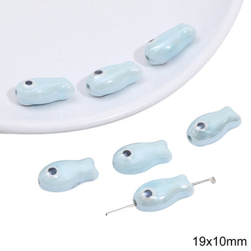 Fish Blues Beads Jewelry Making Supplies