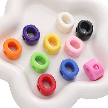 10pcs Acrylic Large Hole Alphabet Beads-O