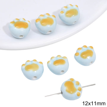 Cat's Paw Blue Tone Beads Jewelry Making Supplies