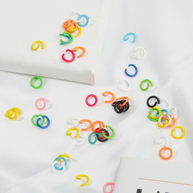 Colorful DIY Keychain Jump Rings (8mm, 1.2mm wire)