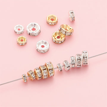14K Gold Plated Diamond Spacer Beads (10pcs/pack)