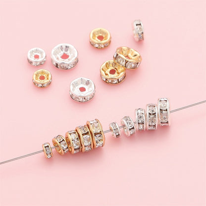 14K Gold Plated Diamond Spacer Beads (10pcs/pack)
