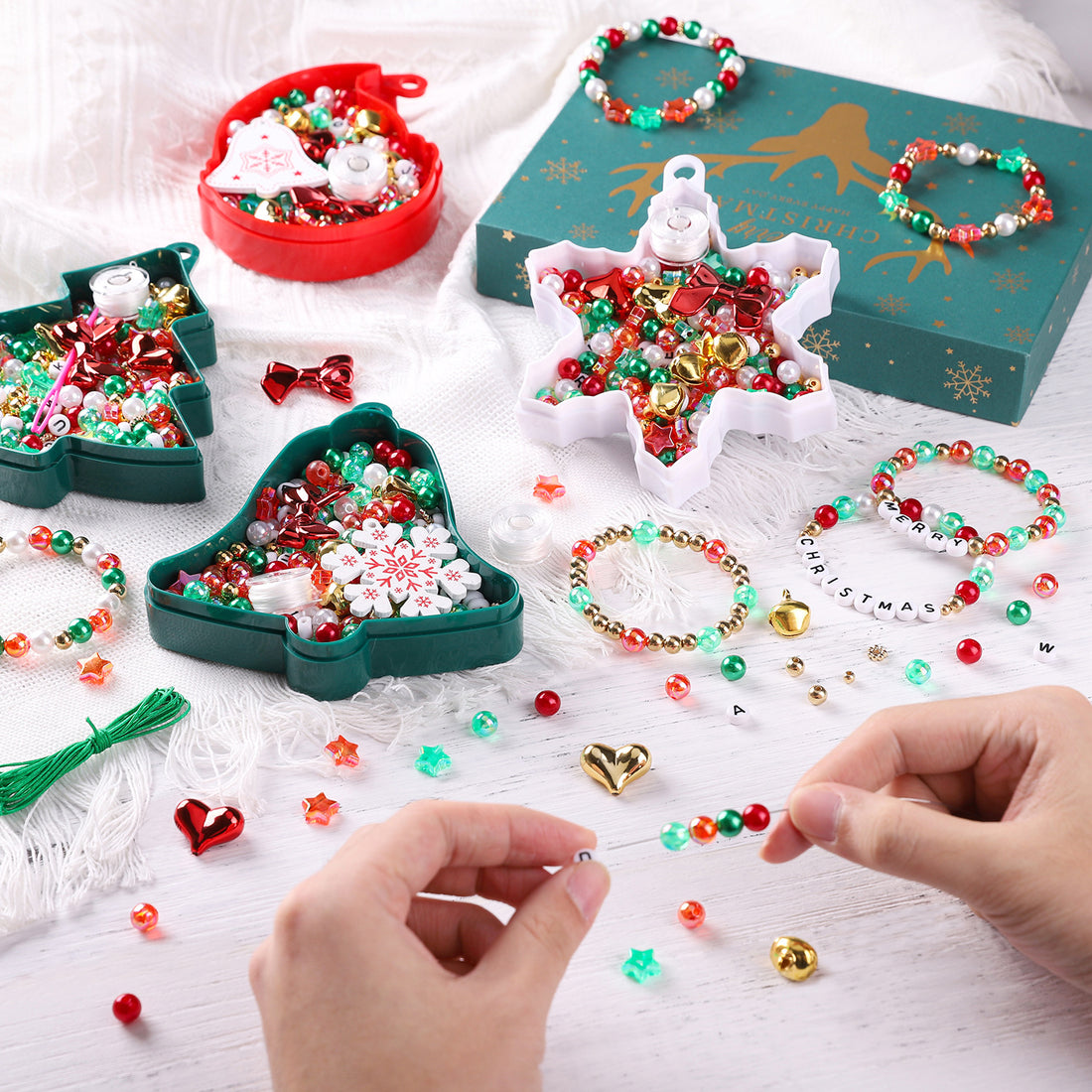 Cartoon Christmas Series Beaded Set DIY Jewelry Accessories