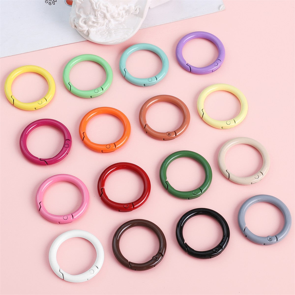 Alloy Spring Ring Clasps Keychain (Painted Finish, 30mm)