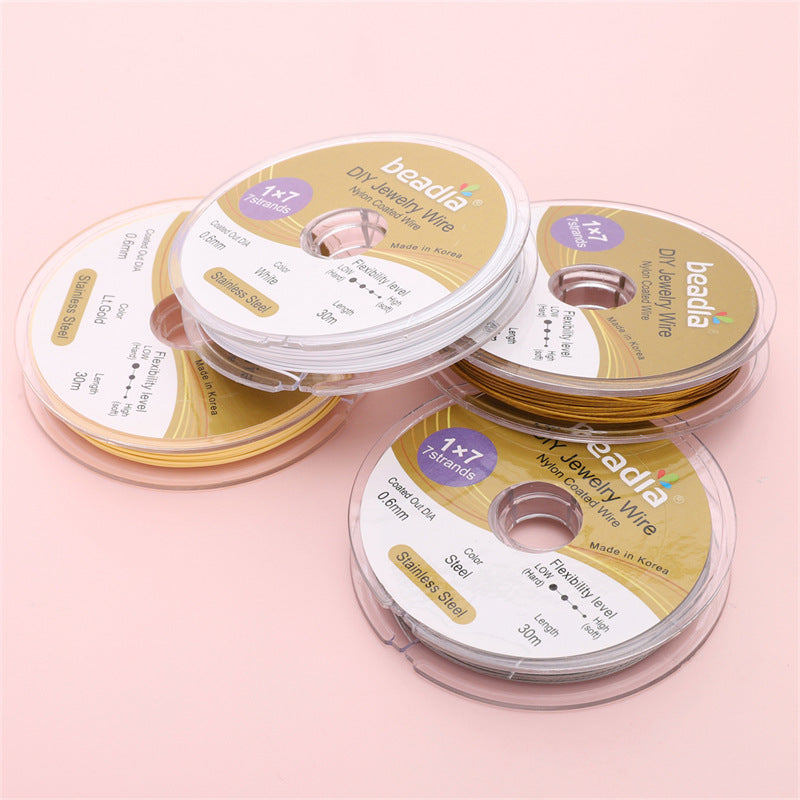 Stainless Steel Gold-Colored Flexible Wire for Jewelry Making