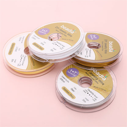 Stainless Steel Gold-Colored Flexible Wire for Jewelry Making