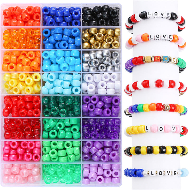 Barrel Bead Set DIY bulk beads - 9x6mm24 Grid