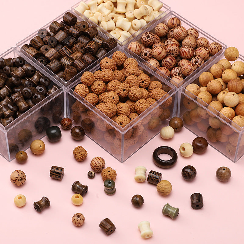 Retro Wooden Milky Bamboo Wooden Beads Bead Making Kit