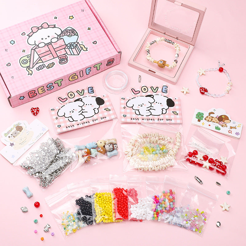 Cute Puppy Animal Bead Kit – DIY Jewelry Making Set for Kids, Bracelets, Necklaces & Crafts