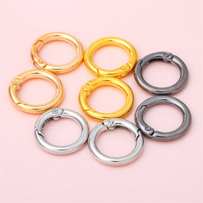 Alloy Spring Ring Clasps Keychain (Gold-Plated Multi-Size)