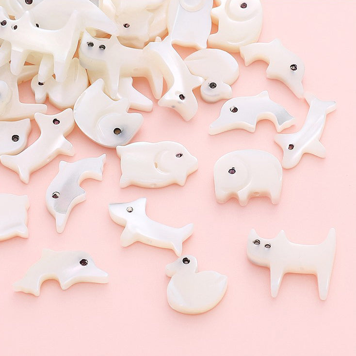 Natural Beads Shells Small Animal Pendant DIY