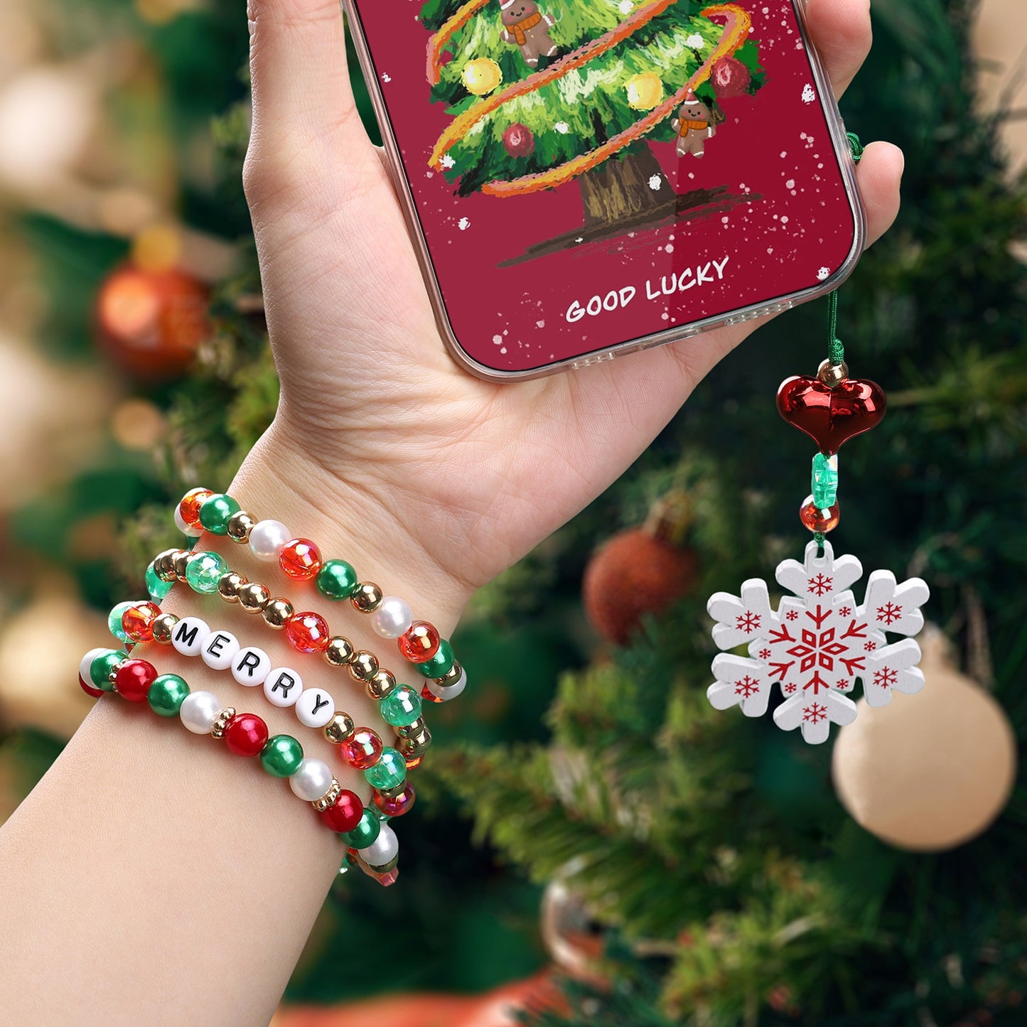 Cartoon Christmas Series Beaded Set DIY Jewelry Accessories