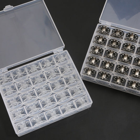 Transparent Sewing Machine Bobbin Storage Box Organizer