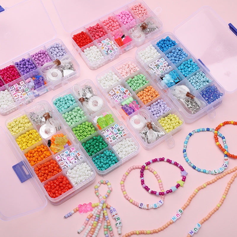 10-grid acrylic bead set DIY jewelry accessories handmade beaded loose beads