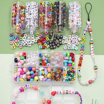 Acrylic Letter & Number Bead Kit – DIY Safety Bracelets for Kids & Pets, Personalized Jewelry Making Set