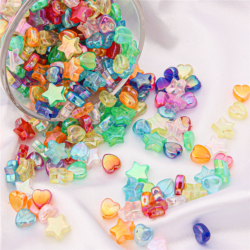 Acrylic Colored Five-Pointed Star Heart Bead Beading Kits