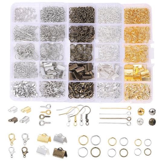 DIY Earring Findings and Necklace Accessories Set - 10 Grids